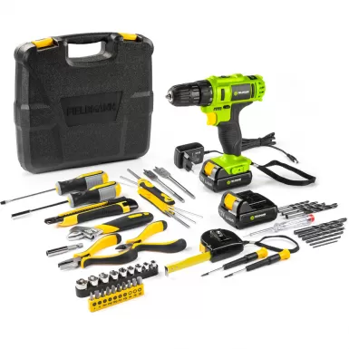 Aku vrtačka 12V 2x1,3Ah s nářadím 51ks FIELDMANN FDV 10205-51AR