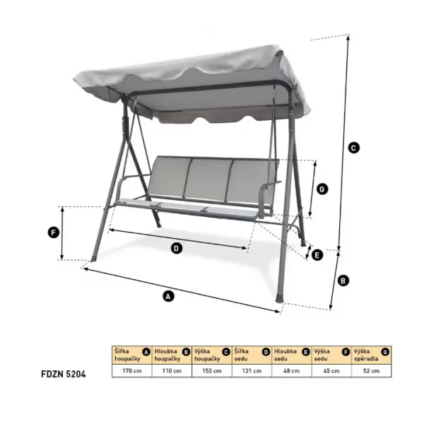 Zahradní houpačka FIELDMANN FDZN 5204